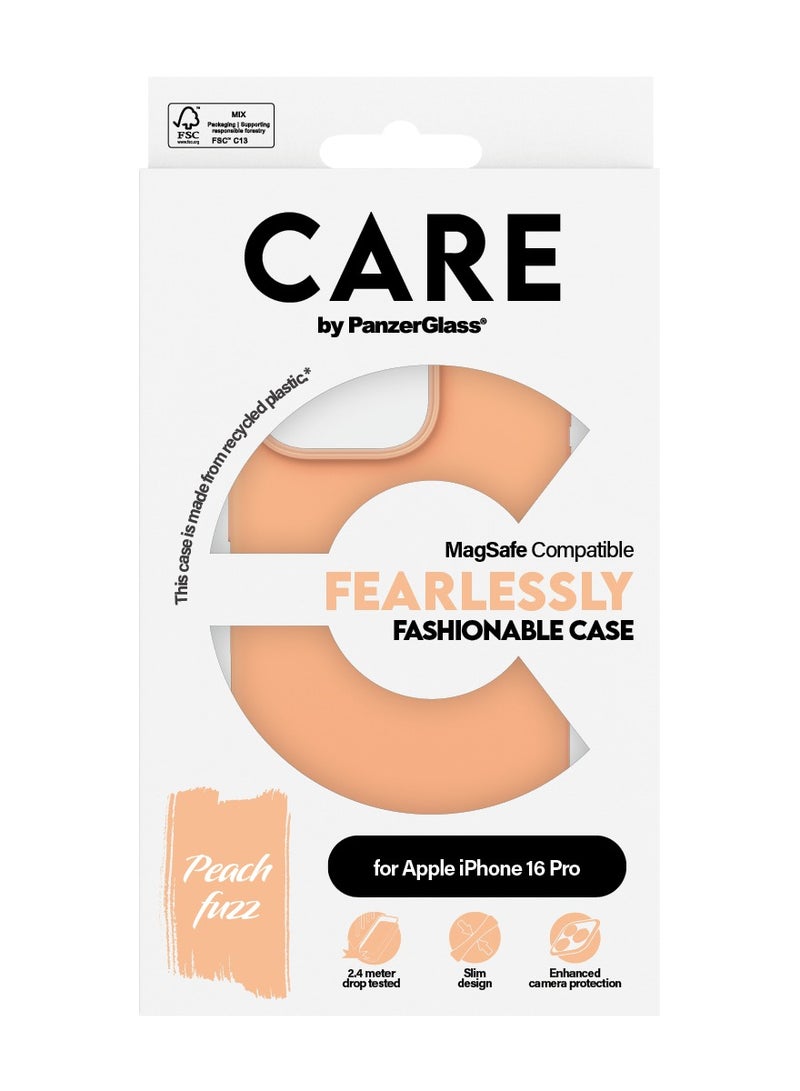 PanzerGlass حافظة هاتف CARE من PanzerGlass® لهاتف آبل آيفون 16 برو بتصميم رقيق، مظهر أنيق، حماية معززة للكاميرا، مواد معاد تدويرها، توافق سلس مع MagSafe - Image 3