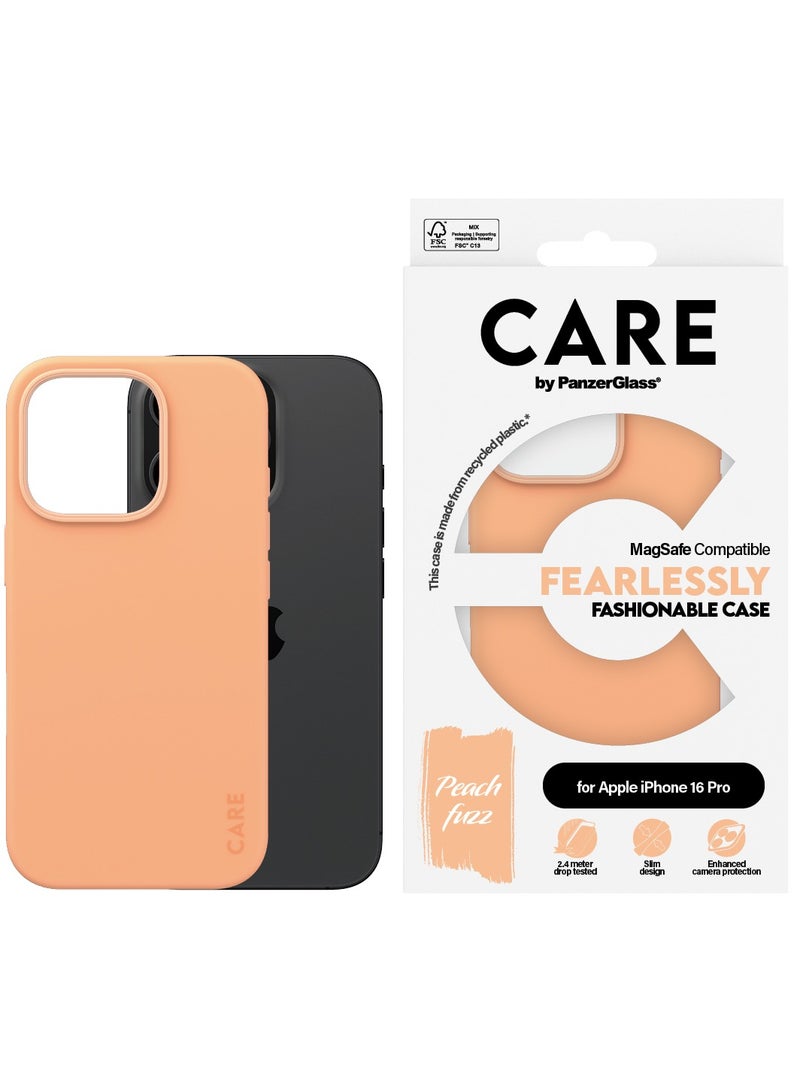 PanzerGlass حافظة هاتف CARE من PanzerGlass® لهاتف آبل آيفون 16 برو بتصميم رقيق، مظهر أنيق، حماية معززة للكاميرا، مواد معاد تدويرها، توافق سلس مع MagSafe - Image 1