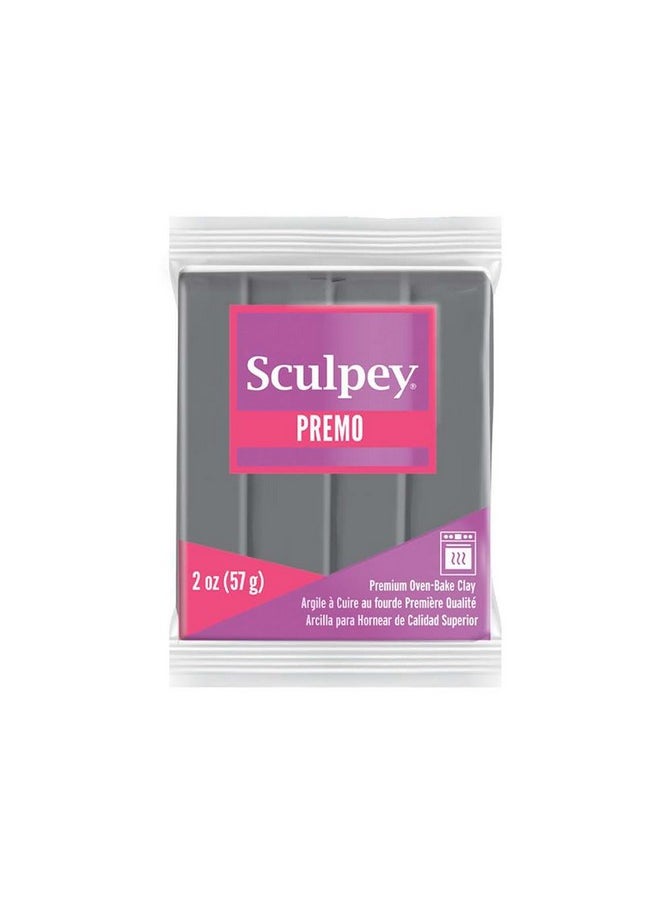 Sculpey - Sculpey Premo™ Polymer Oven-Bake Clay, Slate Gray, Non Toxic, 2 oz. bar, Great for jewelry making, holiday, DIY, mixed media and home décor projects. Premium clay perfect for clayers and artists. - Image 1