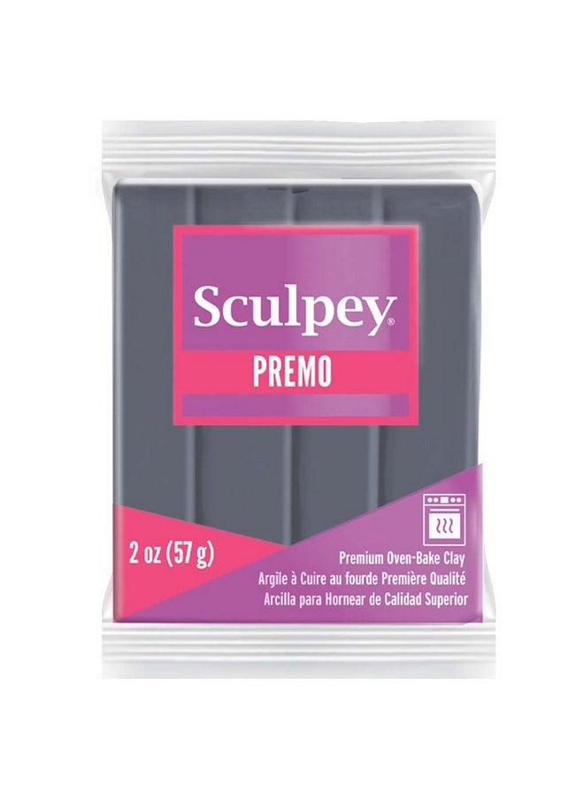 Sculpey - Sculpey Premo™ Polymer Oven-Bake Clay, Slate Gray, Non Toxic, 2 oz. bar, Great for jewelry making, holiday, DIY, mixed media and home décor projects. Premium clay perfect for clayers and artists. - Image 1