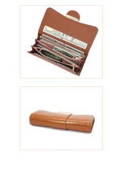 PIERRE LOUES Checkbook Wallets For Women，Checkbooks Holder，Long Wallet Women's Clutch，PU Leather Zipper，Large Capacity Slim Clutch，Multiple Card Holder Organizer，Coin Purse  - Image 4