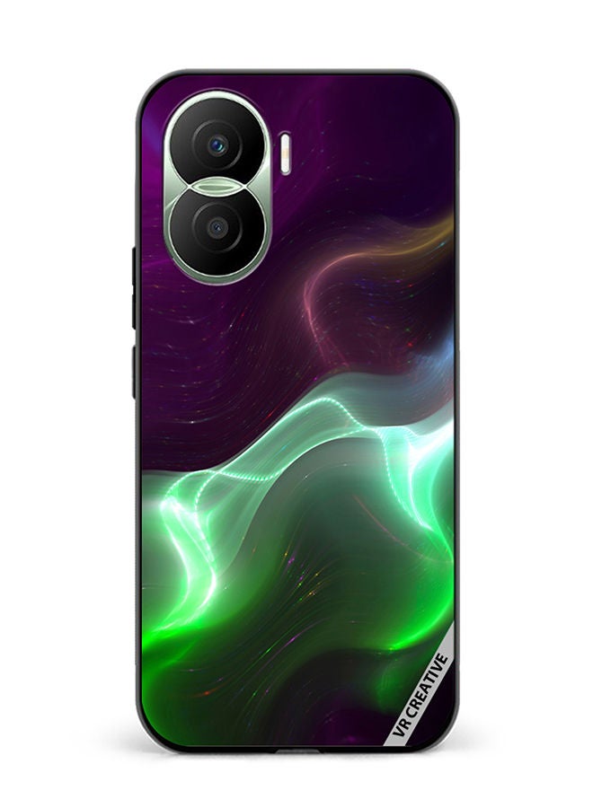 VR CREATIVE Protective Case Cover For Honor Play7T Pro Abstract Wavy Neon Design Multicolour - Image 1