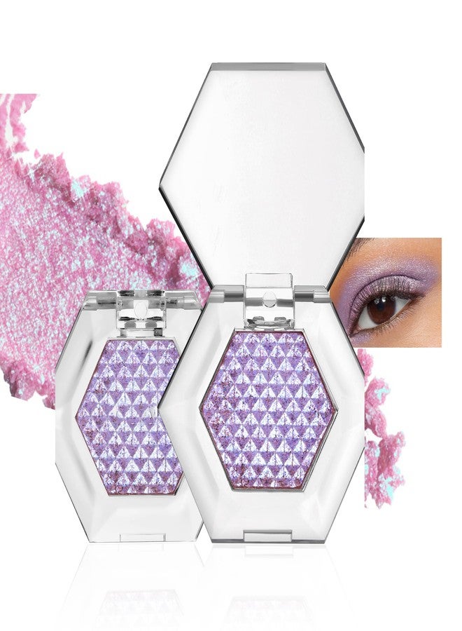 Easilydays Chameleon Glitter Eyeshadow, Multichrome Glitter Shimmer Highlighter Makeup, Holographic Sparkle Color Shifting Inner Corner Eye Highlighter Illuminator, Silky Creamy, 04 Purple - Image 1
