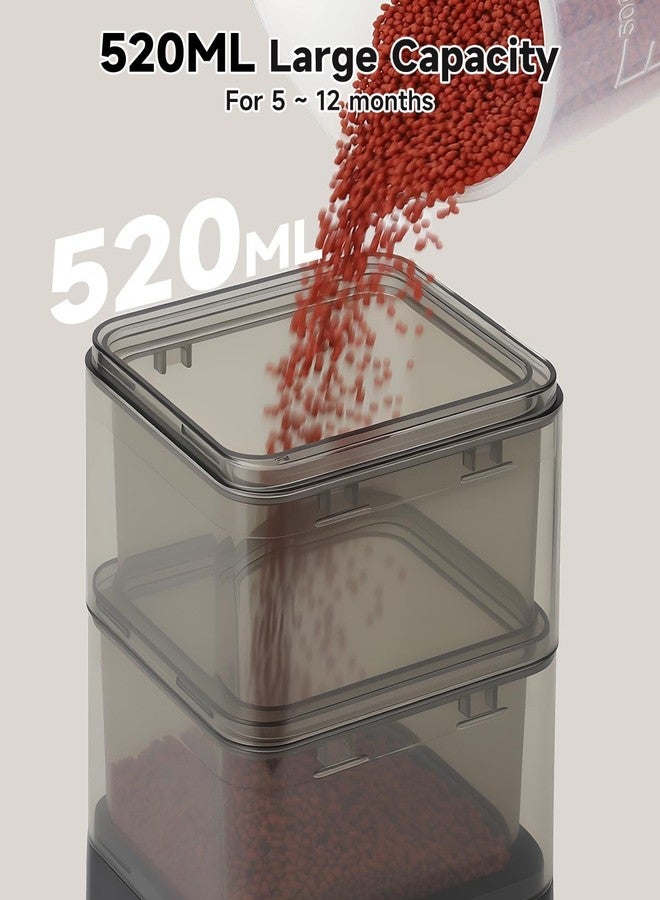 fishkeeper Automatic Fish Feeder for Aquarium - 520ML Large Capacity Adjustable Fish Feeder Automatic Dispenser with Timer for Vacation, Weekend or Daily Use, Three Fixed Methods - Image 2