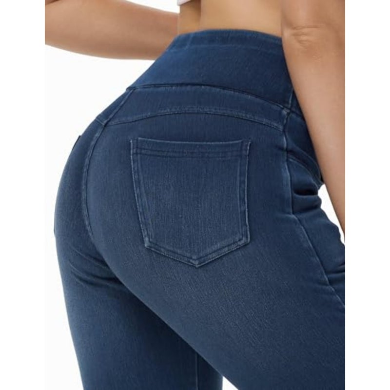THE GYM PEOPLE Women's High Waisted Jeggings Pants Stretchy Jean Leggings - Image 5