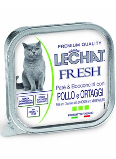 Monge Lechat Fresh by Monge | Cat Wet Food with Vegetables | Super Premium Complementary Wet Cat Food | Patè & Chunkies in Alutray - Pack of 32x100g  - Image 2