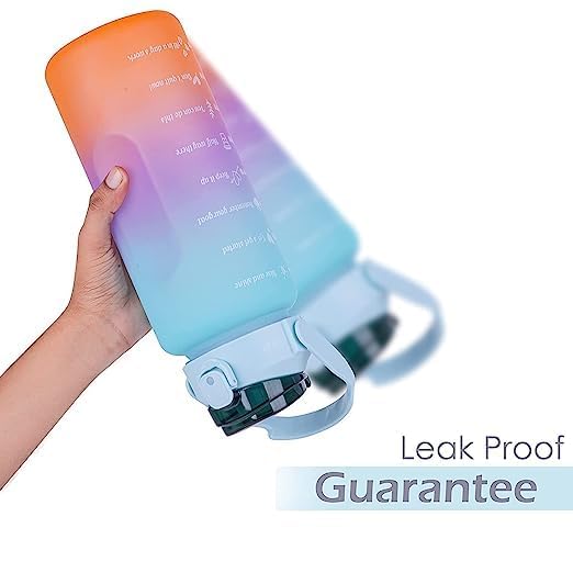 Gnanex Motivational Water Bottle Set of 3 Leakproof Durable Sipper Water bottle for office School Gallon Water bottle for gym Multicolor Set of 3 - Image 3
