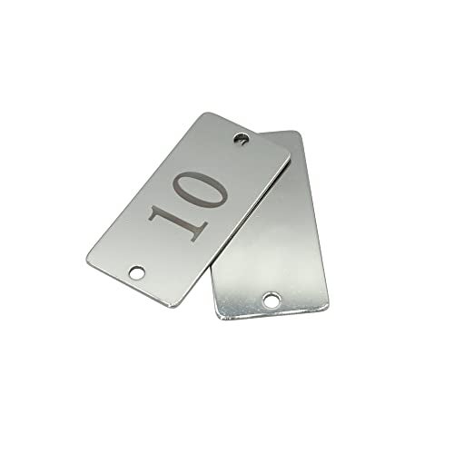 StayMax Stainless Steel Rectangle Numbered Tags with Two Holes 1 Inch x 2 Inch (1-25) - Image 4