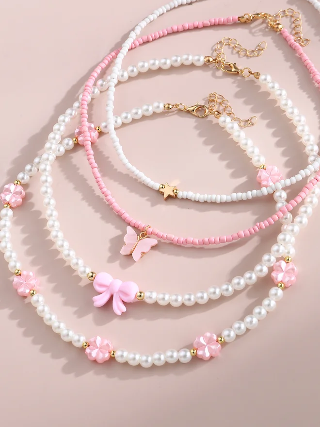 Take Two Take Two Set of 4 - Beaded Necklace