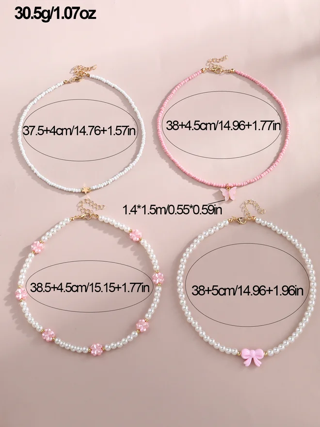 Take Two Take Two Set of 4 - Beaded Necklace