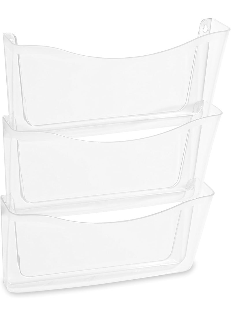 Rubbermaid Rubbermaid Unbreakable Expandable ThreePocket Wall File Set Clear 65976  - Image 2