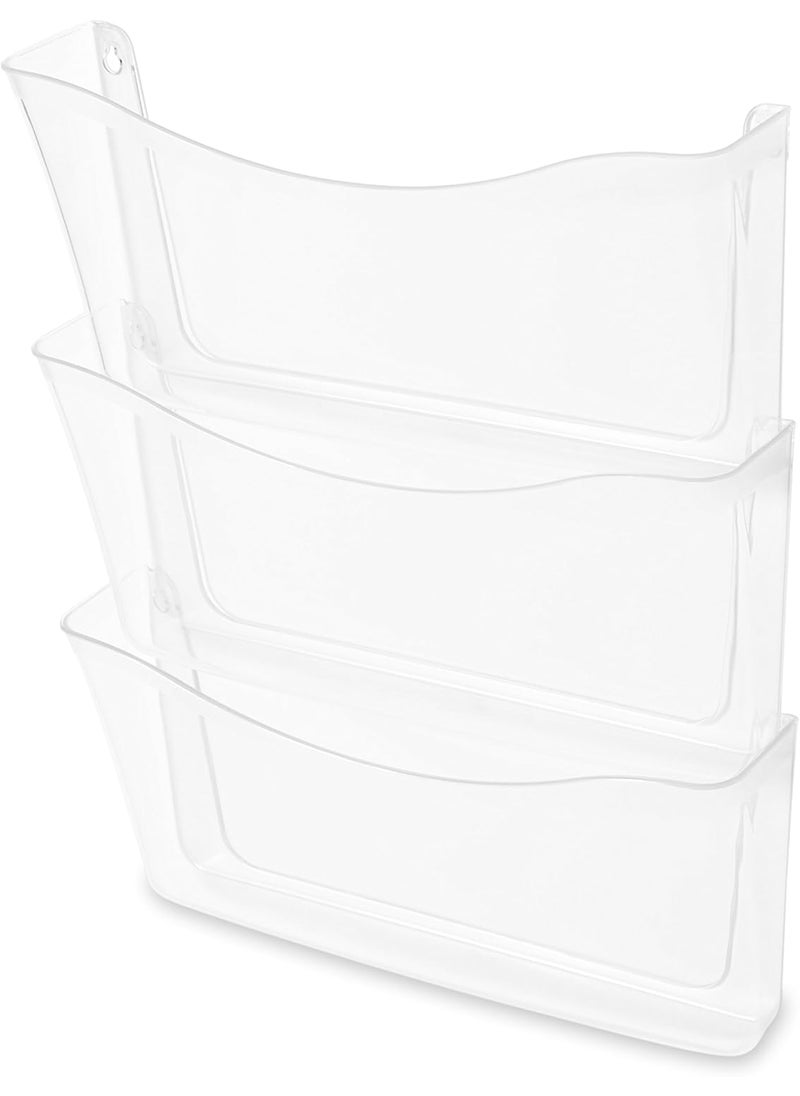 Rubbermaid Rubbermaid Unbreakable Expandable ThreePocket Wall File Set Clear 65976  - Image 3