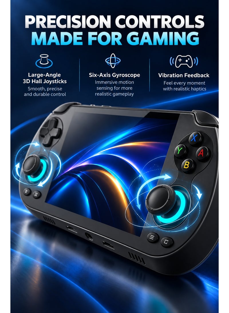 ANBERNIC RG VITA Pro Portable Handheld Gaming Console, 5.5-Inch FHD IPS Touchscreen, RK3576 Octa-Core, Android 14 & Linux 64-Bit, 4GB+64GB, 3D Hall Joysticks, Wi-Fi 6, Bluetooth 5.2, 5000mAh, Black - Image 5
