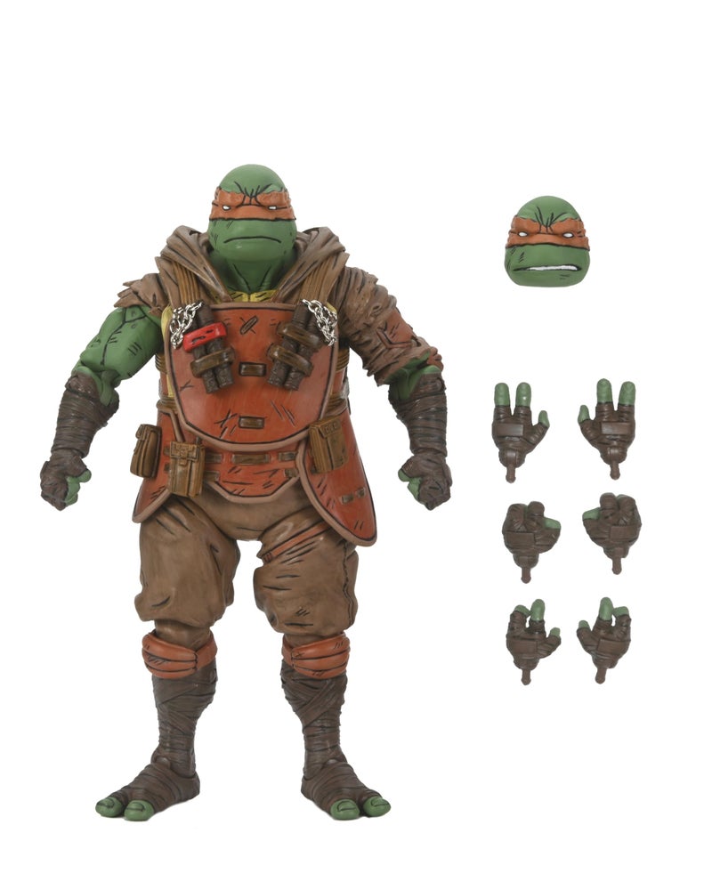 NECA Teenage Mutant Ninja Turtles (The Last Ronin) -1:7 Scale Collectible Action Figure, Ultimate Flashback Michelangelo - Image 1