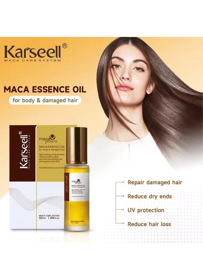 Karseell Karseel Complete Hair Care Set for Damaged and Dry Hair: Collagen Mask 500 ml - Karseel Shampoo 500 ml - Deep Moisture Conditioner with Argan Oil 500 ml - Argan Oil Serum 50 ml - Image 5