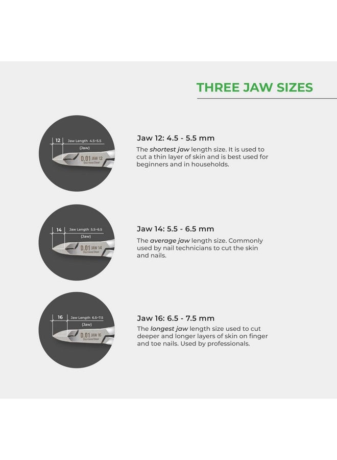 NGHIA Cuticle Nipper - D-09 Jaw 14 | Stainless Steel | Durable And Sharp | Ergonomic Design | Grey Plated | Ideal For Salons And Home Use - Image 5