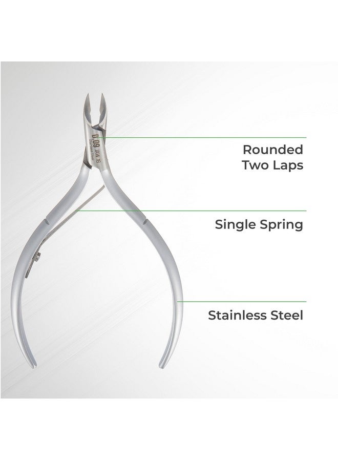 NGHIA Cuticle Nipper - D-09 Jaw 14 | Stainless Steel | Durable And Sharp | Ergonomic Design | Grey Plated | Ideal For Salons And Home Use - Image 3