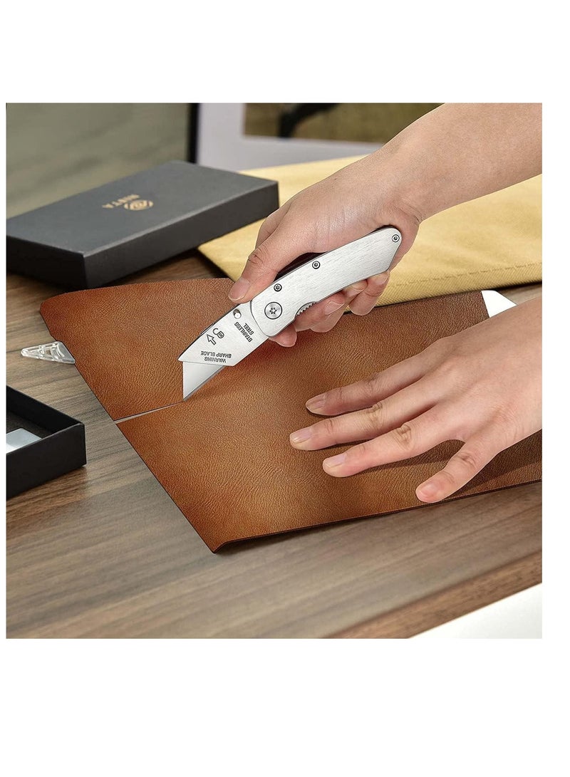 ABBASALI 10 Pcs Utility Knife Blades High Carbon Steel Premium Tempered - Image 3