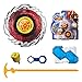 INFINITY NADO Spinning Tops Gaming top Toys Brust Metal Gyro Battle Set with Launcher Toy Gifts for Kids Boys and Girls Age 5 Fiery Flame Red - Image 3