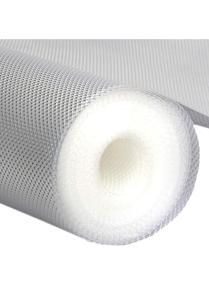 Multipurpose 45cm x 10m Anti-Slip Bathroom Kitchen Cabinet Drawer Shelf Mat Liner Sheets Roll, Fridge Mat, Table Mat (45cm X 10 Meters Roll, Transparent White), Ethylene Vinyl Acetate  - Image 1