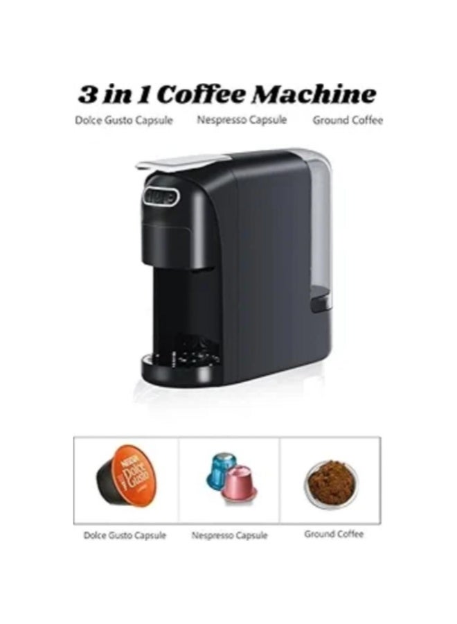 Tradeo 3-in-1 Multi-Capsule Coffee Machine for Nespresso, Dolce Gusto & Ground Coffee - Black Espresso Maker - Image 4