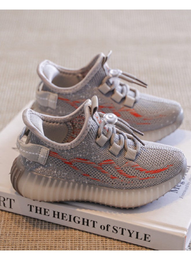 DEESHA 【خفيفة الوزن ومريحة】 أحذية رياضية للجري من Flyknit للفتيات والأطفال الأكبر سنًا للموسم الربيعي والصيفي، عادية وقابلة للتنفس - Image 1