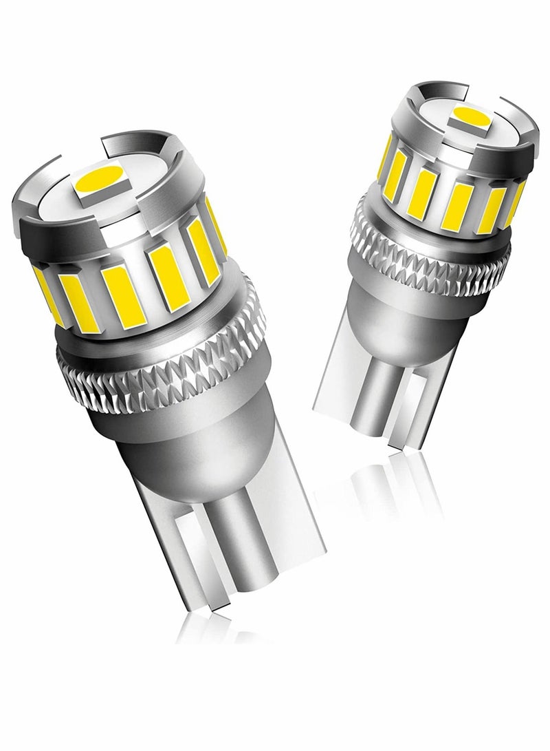 LED Bulb, Car Light, License Plate 300% High Brightness, T10 168 2825 W5W Bulbs for Dome Map Door Courtesy Interior Lights 6000K White, Pack of 2 - Image 1