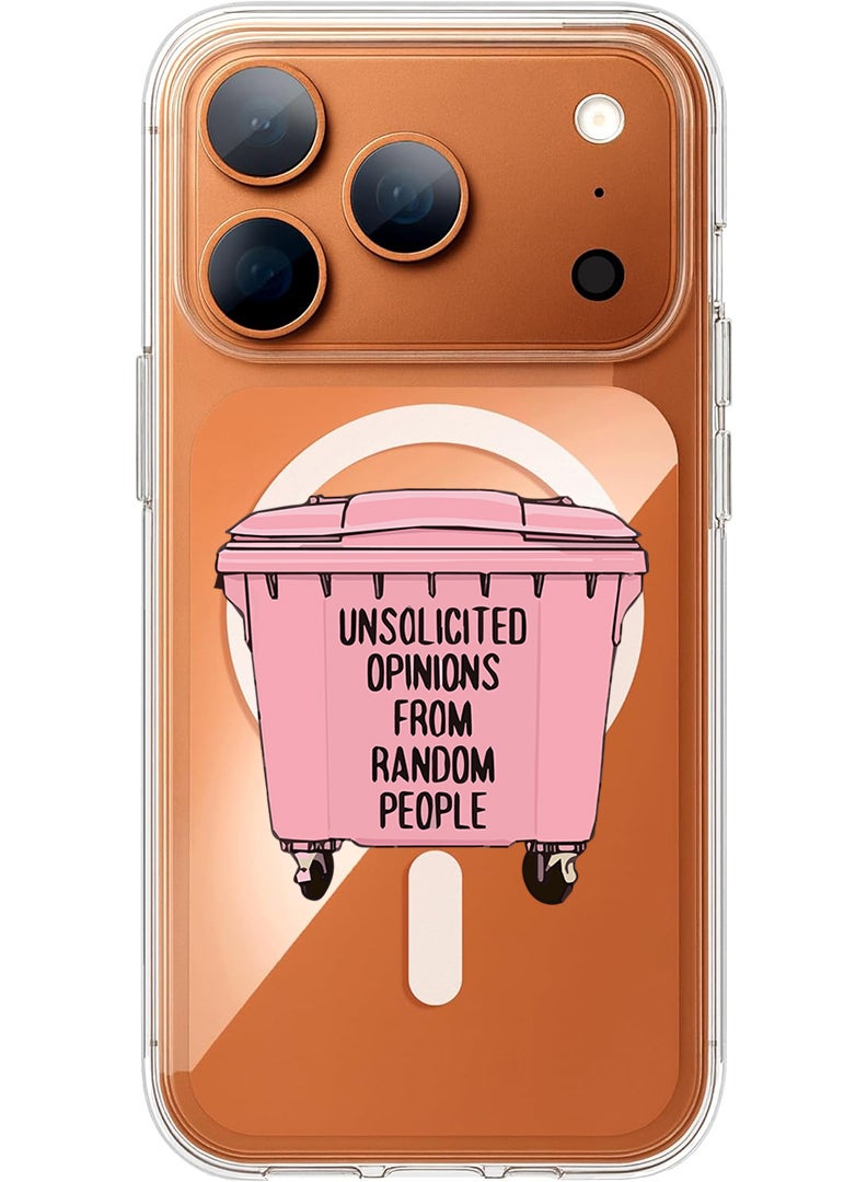 Theodor Magnetic Case for Apple iPhone 17 Pro Max Compatible with MagSafe Wireless Charging, Shockproof Phone Bumper Cover - Panda writing - Image 1