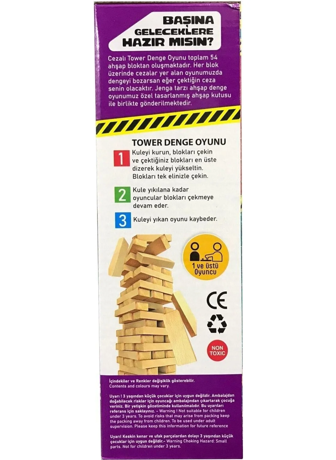 Ec Shop Single Roof Penalty Jenga - Balance Game - Natural Wooden Jenga