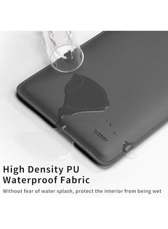 Excefore Laptop Sleeve Bag Protective Laptop Sleeve Compatible With Macbook 12 Inch Polyester Vertical Case With Pocket Pu Bag With Small Case Gray - Image 5