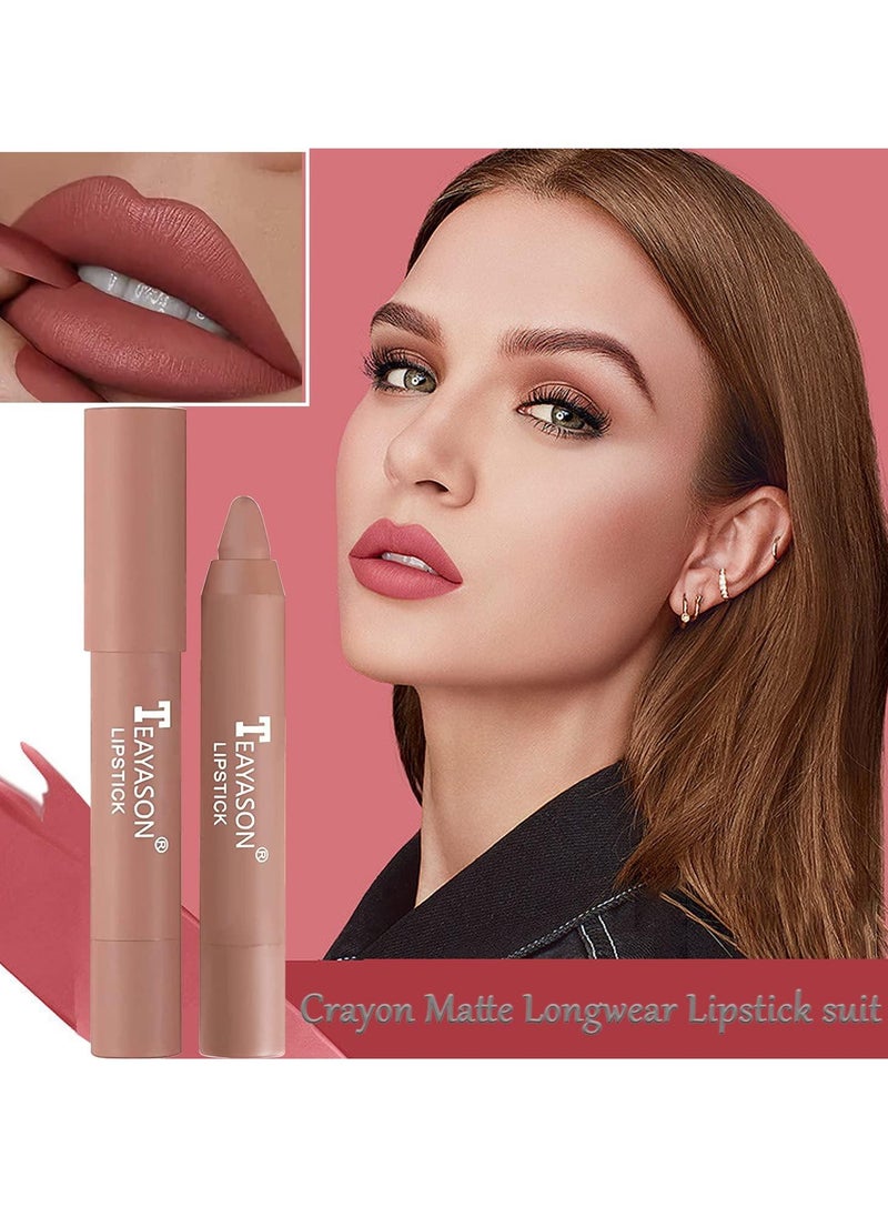 TEAYASON Liquid Matte Lipstick, Velvet Air Moisture Smooth Crayon Lip Stain, 24 Hour Super Stay Natural Nude Lipstick, Long Lasting Waterproof Lip Gloss Lipstick For Women, (No. 2 Single)  - Image 2