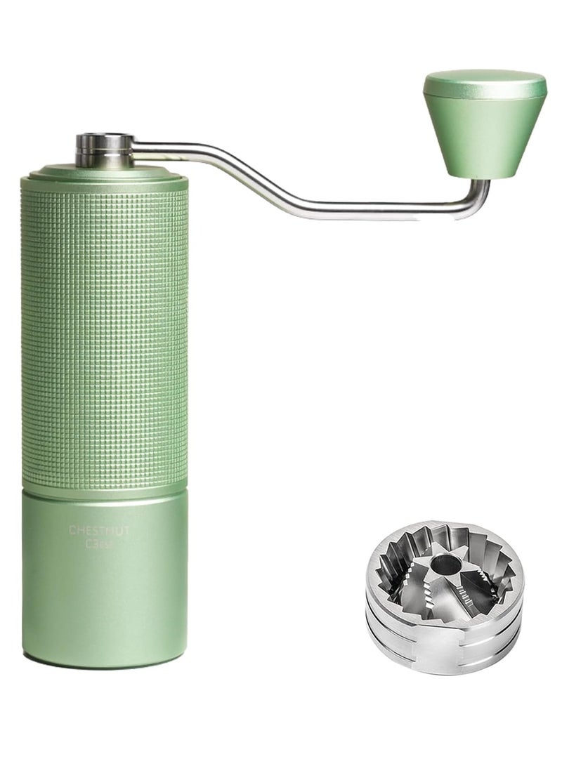 Chestnut C3 ESP Hand Coffee Grinder, Manual Coffee Hand Grinder Capacity 25g with CNC Stainless Steel Conical Burr, Internal Adjustable Setting, Double Bearing Positioning for Travel, Camping (Green) - Image 1