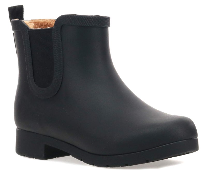 Chooka Women's Waterproof Plush Chelsea Bootie Chelsea Boot, Delridge Black, 6 M - Image 1