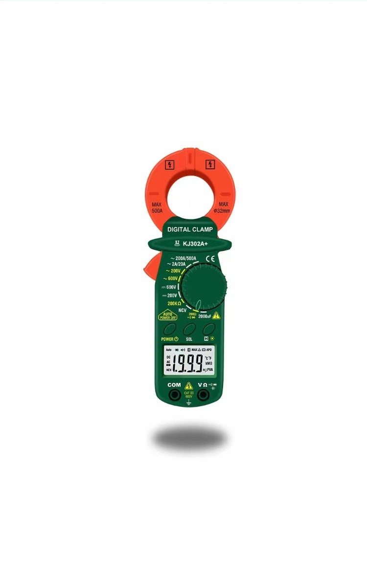 kashemano Compact digital clamp meter, DC, 600V, 500A, plastic, green,Digital Display 1999 - Image 4