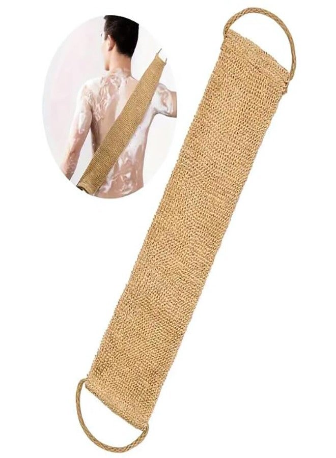GSHLLO 2 Pcs Natural Jute Exfoliating Back Scrubber Body Exfoliator Washcloth Deep Cleansing Bath Scrubbers Dead Skin Remove Wash Cloth Extra Rough Shower Tools with Handles for Workers Athletes - Image 3