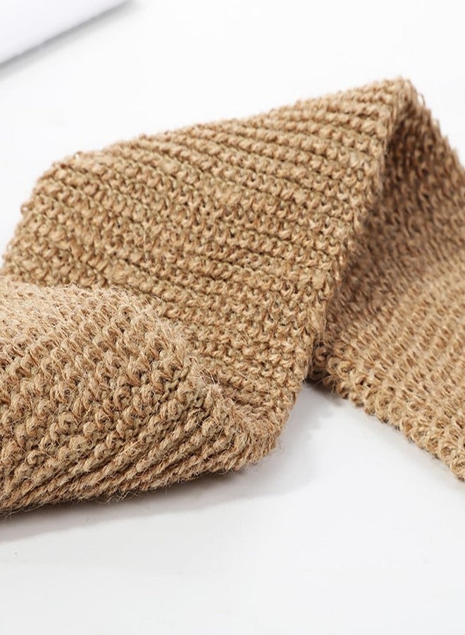 GSHLLO 2 Pcs Natural Jute Exfoliating Back Scrubber Body Exfoliator Washcloth Deep Cleansing Bath Scrubbers Dead Skin Remove Wash Cloth Extra Rough Shower Tools with Handles for Workers Athletes - Image 4