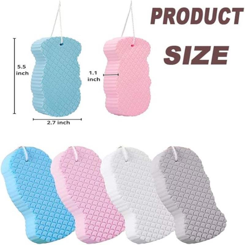 Four packs of 3D bath sponges, soft bath sponges, household ash rubbing artifacts - Image 2