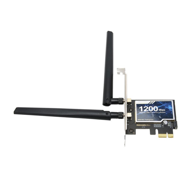 بطاقة إيثرنت PCIe 300 ميجابت في الثانية 2.4 جيجاهرتز 867 ميجابت في الثانية 5 جيجاهرتز عالية السرعة - بطاقة إيثرنت جيجابت مع اتصال لاسلكي بتقنية البلوتوث - محول شبكة PCIe للحواسيب المكتبية - Image 4