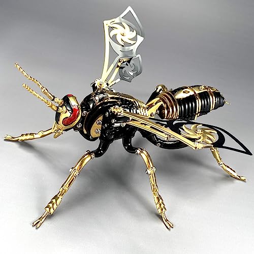 OreilleStar 3D Metal Puzzles for Adults, Mechanical Wasp Model Kits Building Blocks, The Northern Giant Hornet, Difficult DIY for Assembly, Birthday Gifts for Men - Image 1