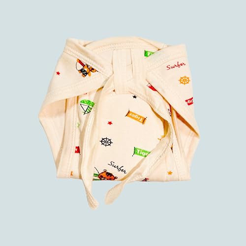 MEGNAM Cotton Washable Reusable Colorful Printed Nappy, Diaper, Langot With Extra Absorbent & Wide Cushion/Padding, Nappies Baby Boys & Girls (Set Of 5, Multicolor) (9-12 Months, 4, count) - Image 2