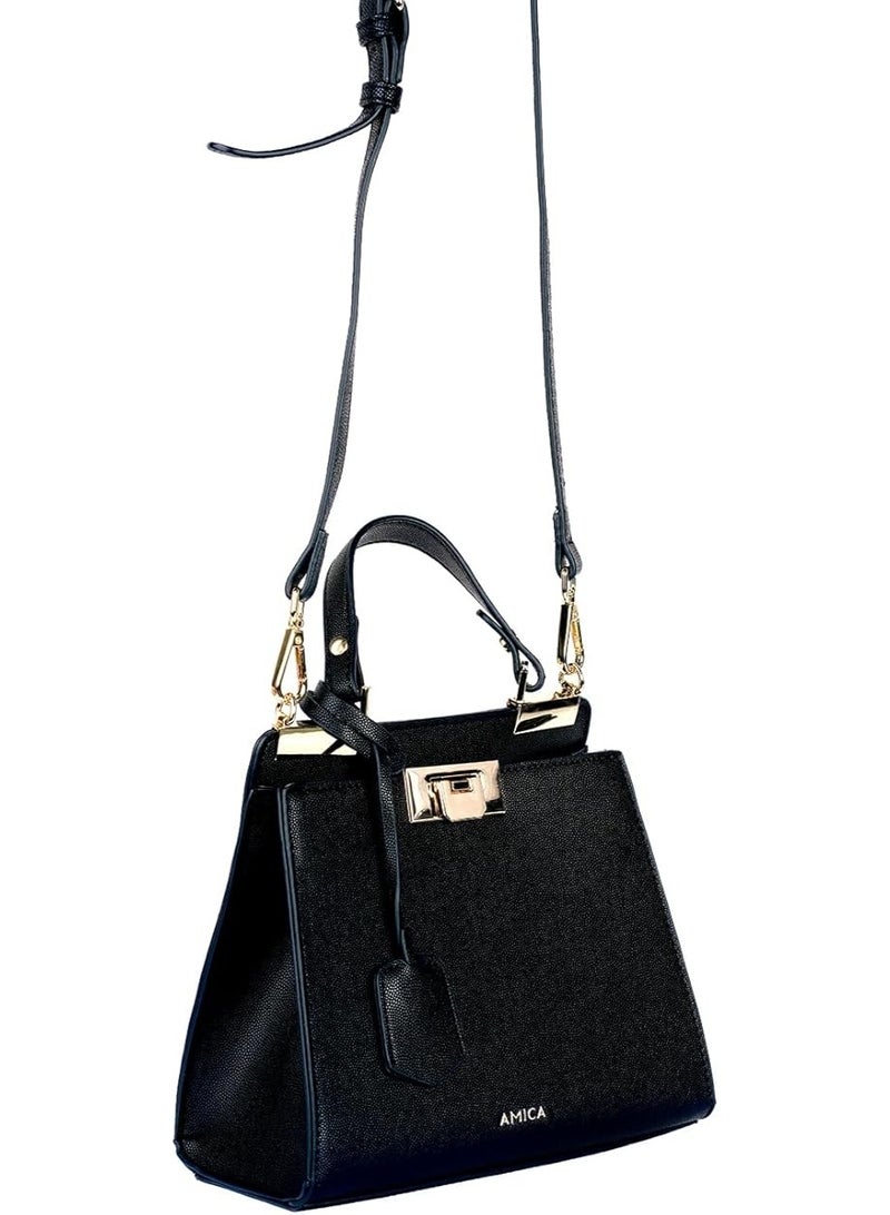 أميكا حقيبة كروس بودي صغيرة أنيقة للنساء، شنطة كتف وحافظة هاتف بتصميم عصري من الجلد الصناعي الفاخر مع حزام كتف قابل للتعديل والفصل - مثالية للمناسبات اليومية والسفر. - Image 4