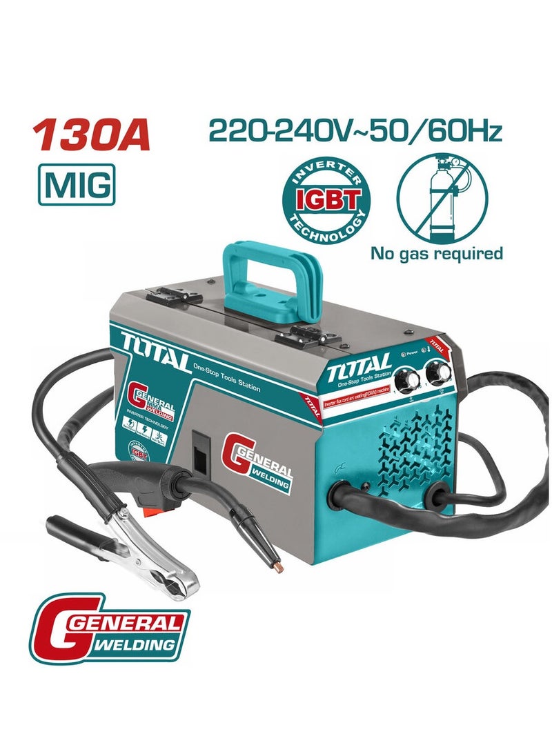 TOTAL Super Total Inverter Flux Cord ARC Welding Machine TFC13012 - Gas-Free FCAW Welder with Built-in Wire Feeder for Home and Professional Use  - Image 1