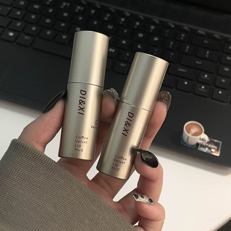 Dixi Small Silver Tube Lip Glaze Velvet Matte White Lip Mud Girl Natural All-Match Live New Makeup - Image 2