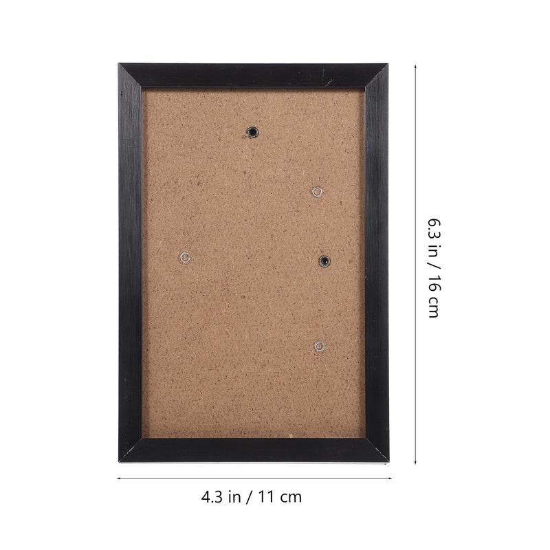6 Inch Black Aluminum Alloy Wall Mounting Photo Frame Thin Border Tabletop Picture Holder - Image 3