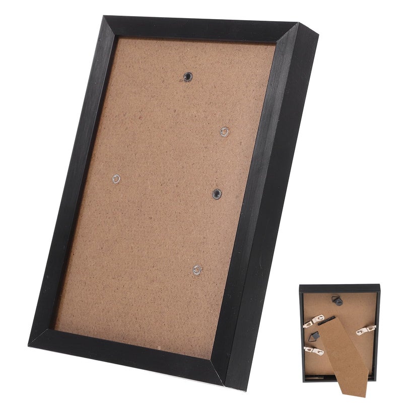6 Inch Black Aluminum Alloy Wall Mounting Photo Frame Thin Border Tabletop Picture Holder - Image 2