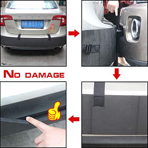 ROCCS Universal Car Bumper Protector Guard, Rear Bumper Protector for Cars ONLY, Black Rear Bumper Guard 72" x 8.07" x 0.4" - Image 2
