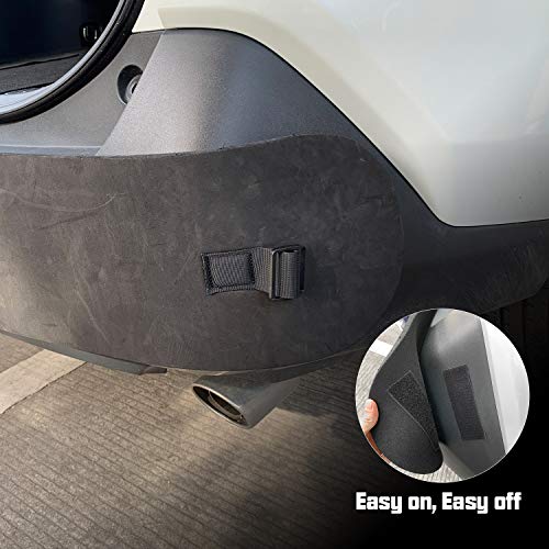 ROCCS Universal Car Bumper Protector Guard, Rear Bumper Protector for Cars ONLY, Black Rear Bumper Guard 72" x 8.07" x 0.4" - Image 5