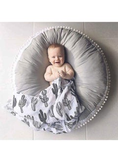 Baby Life Big Circle Baby Floor Pillow For Kids Round Stuffed Plush Back Seat Cushion  - Image 2