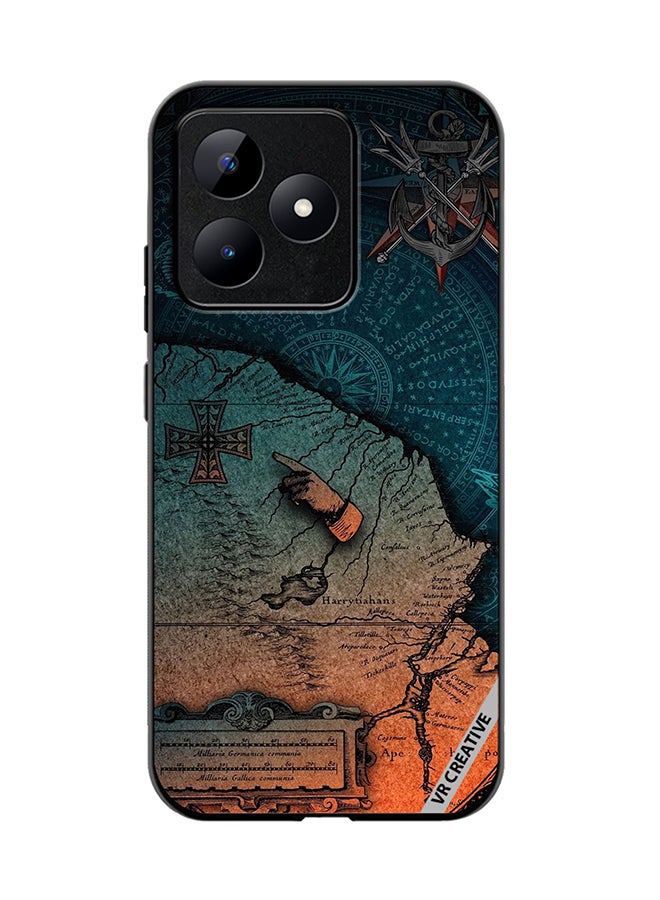 VR CREATIVE Protective Case Cover For Realme C53 Compas Design Multicolour - Image 1