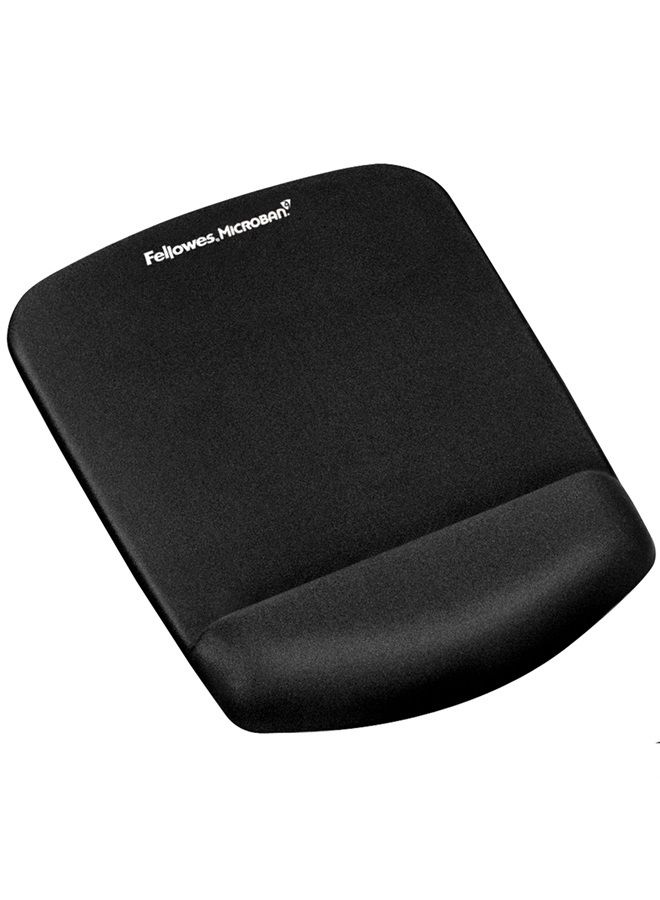 Fellowes ® PlushTouch™ Mouse Pad With Wrist Rest, Black  - Image 1